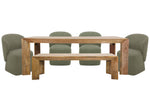 Crossings - Downtown Rectangular Dining Table With 4 Upholstered Chairs - Amber