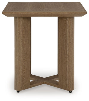 Serene Bay - Square End Table - Dark Brown - R&R Furniture Gallery (Fountain Valley, CA)
