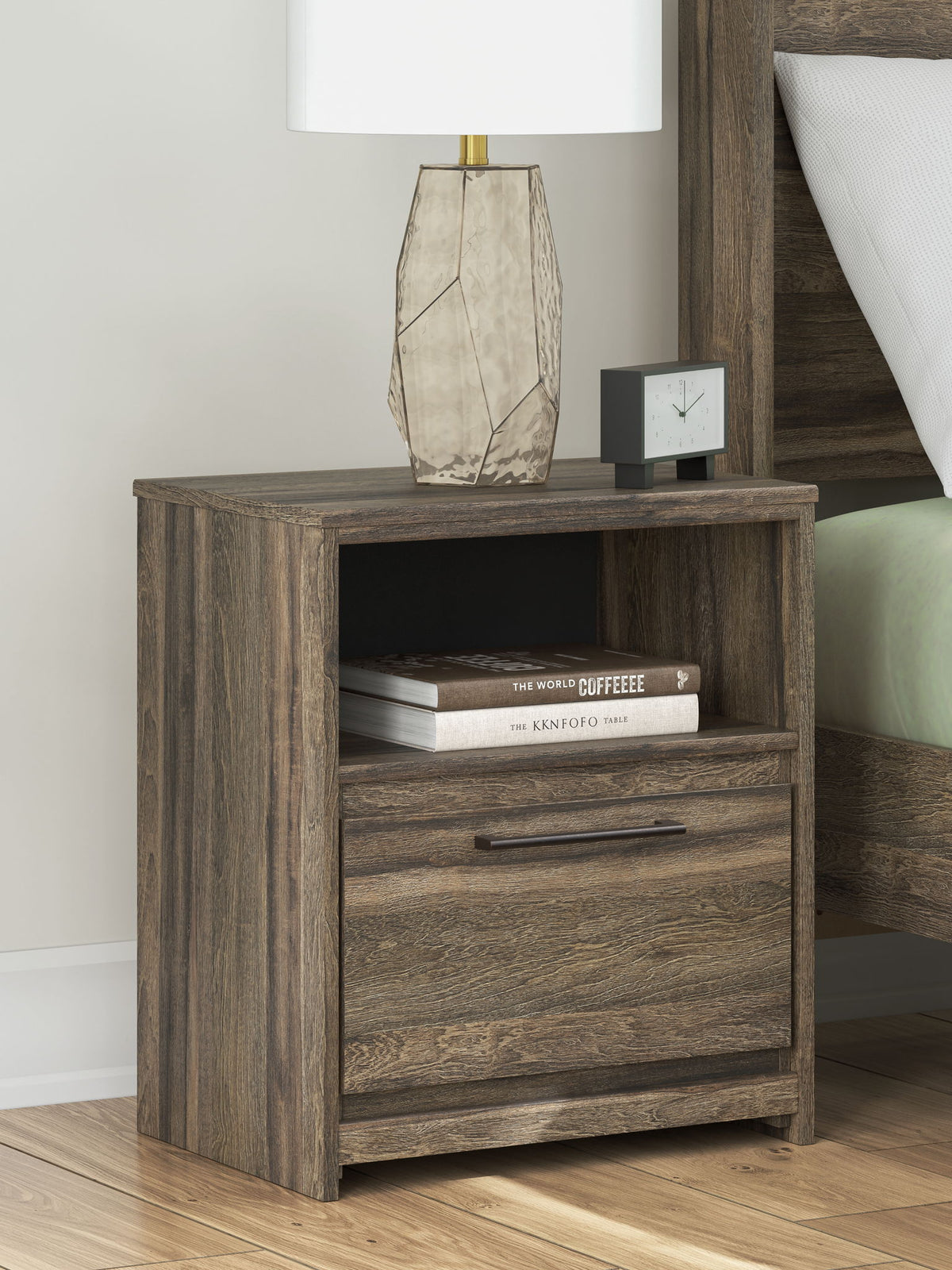 Elbrim - One Drawer Night Stand - Brown - R&R Furniture Gallery (Fountain Valley, CA)