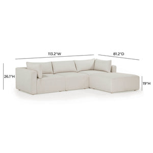 Hangover - Outdoor Modular Sectional - Cream - R&R Furniture Gallery (Fountain Valley, CA)