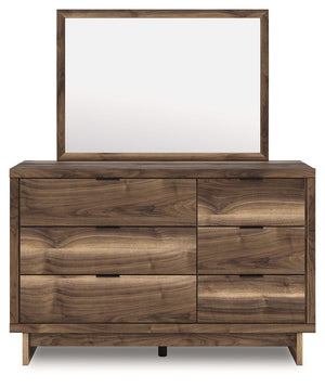 Chirason - 3 Pc. - Twin Panel Bed With Storage, Dresser And Mirror - Brown