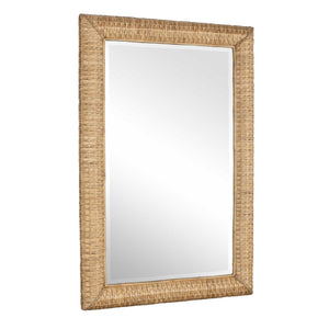 Twisted Seagrass - Large Mirror - Woodtone