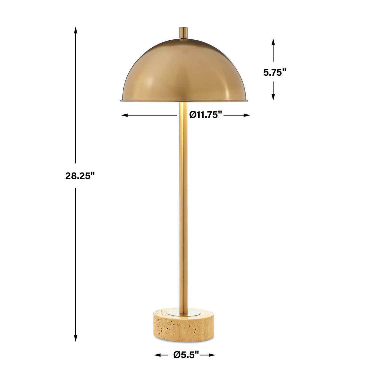 Dunham - Brass Buffet Lamp - Gold