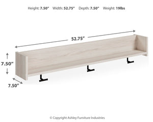 Socalle - Wall Mounted Coat Rack w/Shelf - Light Natural - R&R Furniture Gallery (Fountain Valley, CA)