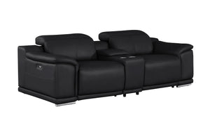 2679 - Power Reclining Sofa, Console Loveseat & Chair Set In Genuine Leather (6 Recliners)