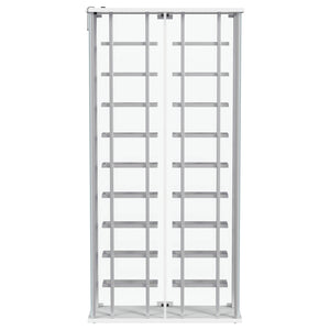 Wine Storage LED Curio Cabinet - Chrome
