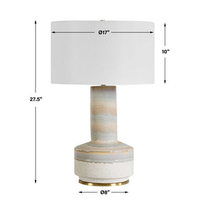 Armitage - Textured Table Lamp - Blue / Brown / Gray / White