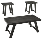 Noorbrook - Occasional Table Set (Set of 3) - Black / Pewter - R&R Furniture Gallery (Fountain Valley, CA)