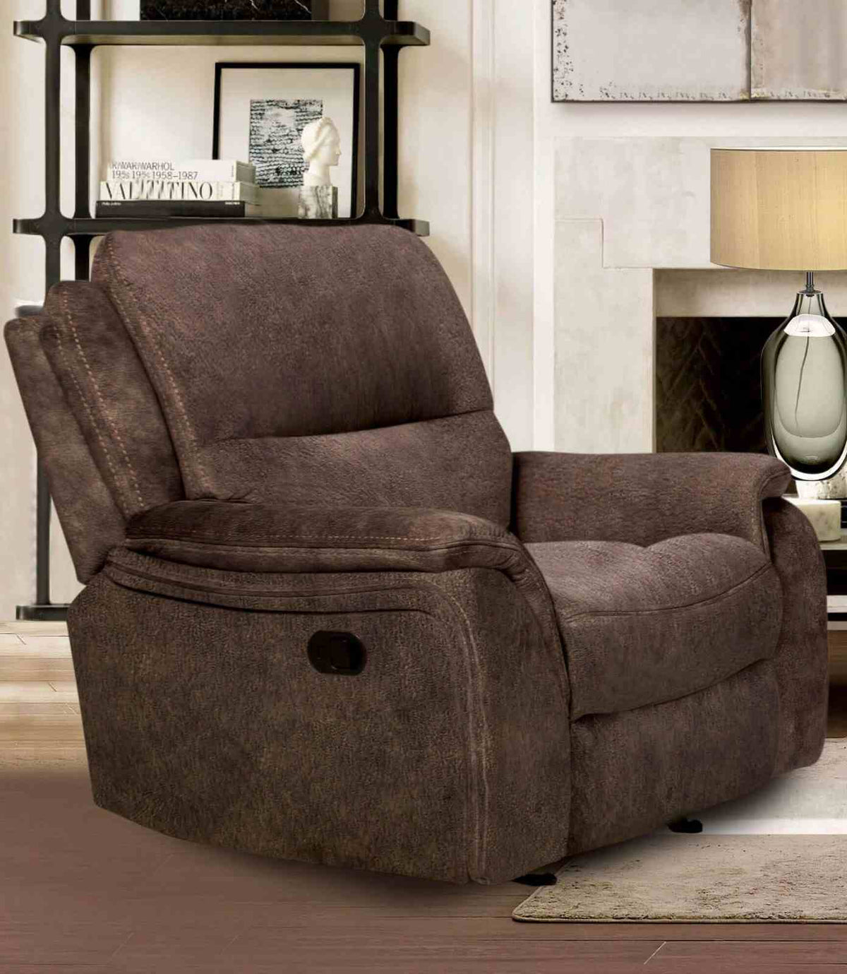 Henricus - Glider Recliner, Dark Brown