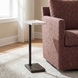 Accent Table - Bronze / White