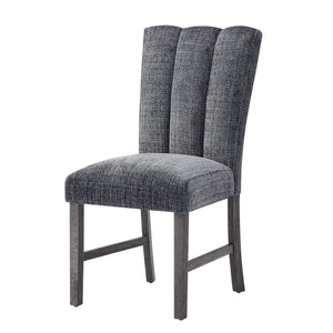 Dining Chair With Padded Seating And Back (Set of 2) - Dark Gray