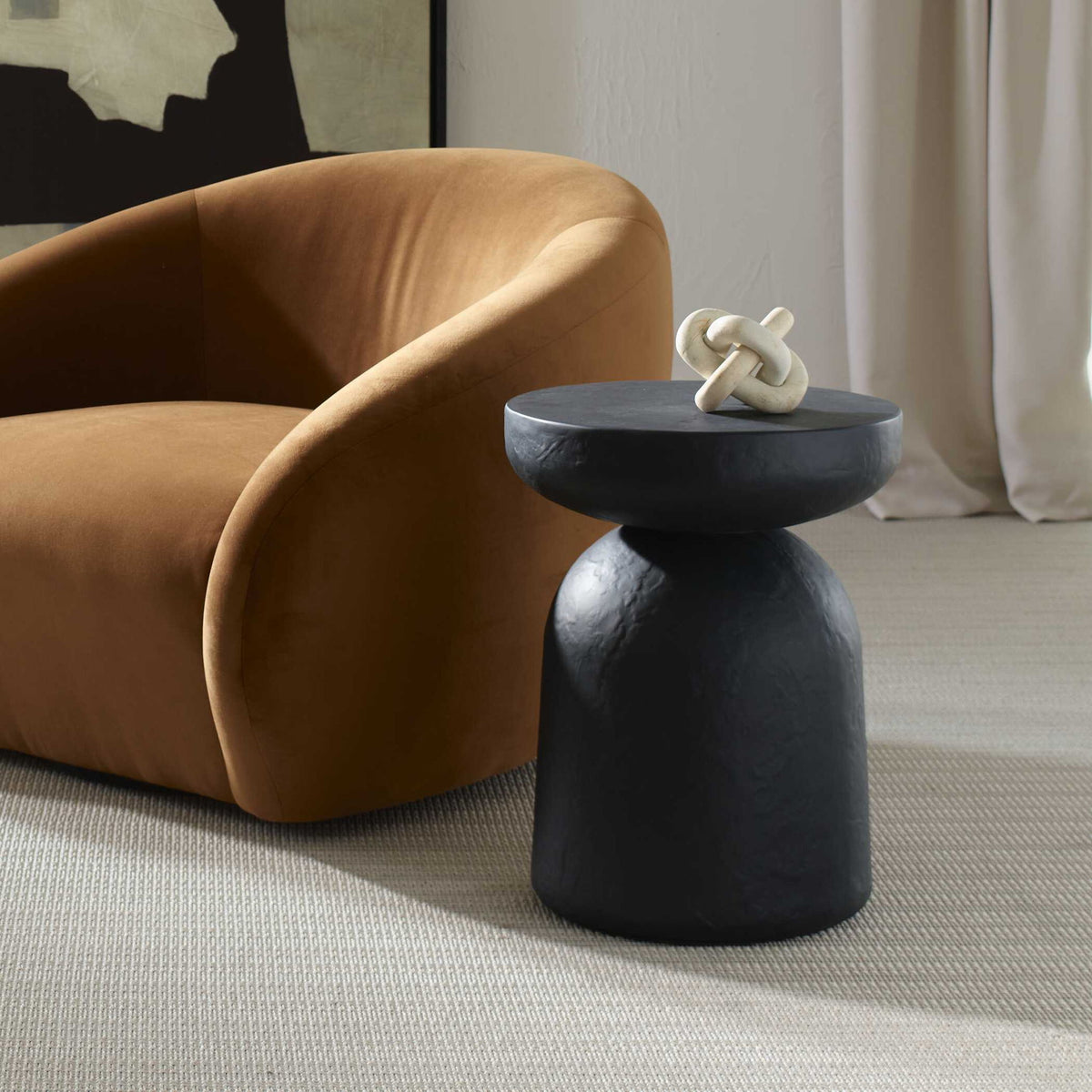 Hurlee - Outdoor Accent Table - Black