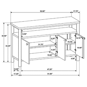 Graham - Sideboard With Open Shelf - Walnut