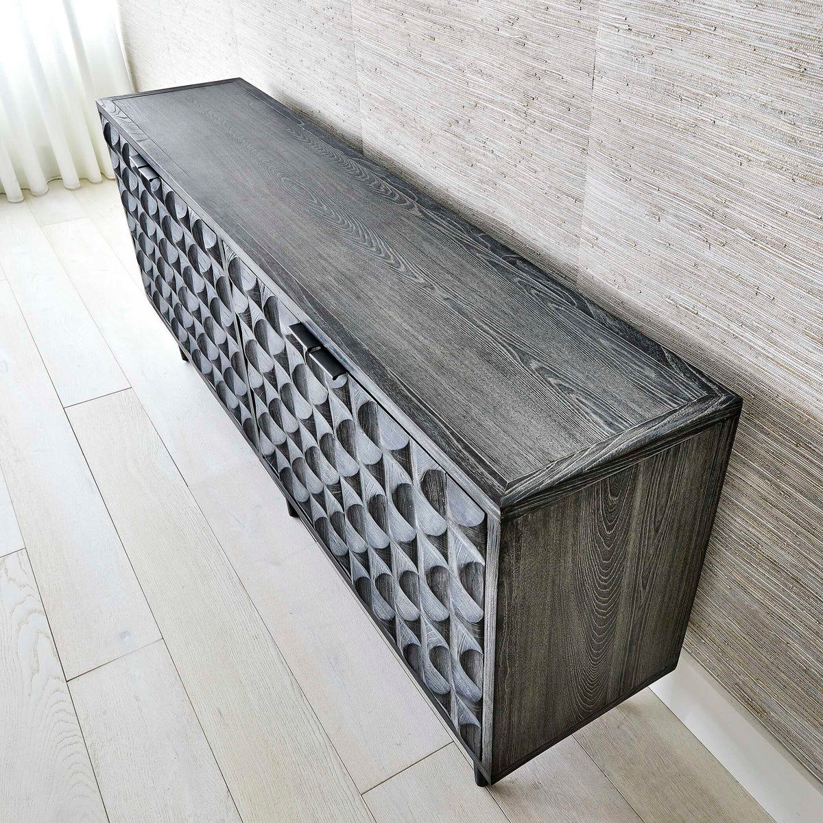 Foursquare - 4 Door Cabinet - Black