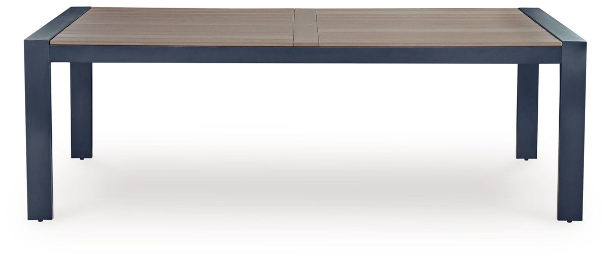 East Beach - Rectangular Dining Table With Umbrella Option - Blue - R&R Furniture Gallery (Fountain Valley, CA)