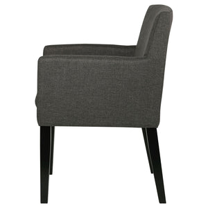 Yorkshire - Upholstered Dining Arm Chair With Cushioned Arms (Set of 2) - Gray