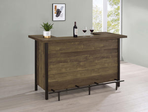 Bellemore Freestanding Home Bar Wine Cabinet Rustic Oak