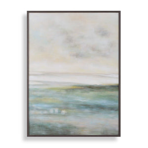 Awakening - Hand Painted Landscape Art - Blue / Brown / Green / White / Yellow