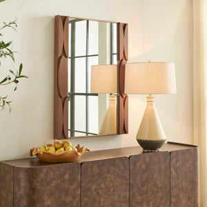 Macario - Mid-Century Wood Mirror - Woodtone