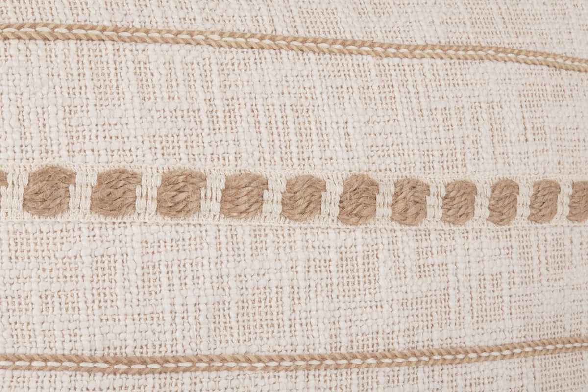 Melange - Lago Pillow - Ivory / Natural - R&R Furniture Gallery (Fountain Valley, CA)