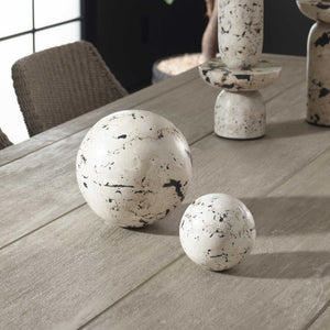 Nouveau - Indoor-Outdoor Spheres (Set of 2) - Black / White