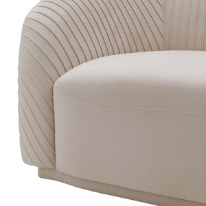 Yara - Pleated Velvet Sofa - R&R Furniture Gallery (Fountain Valley, CA)