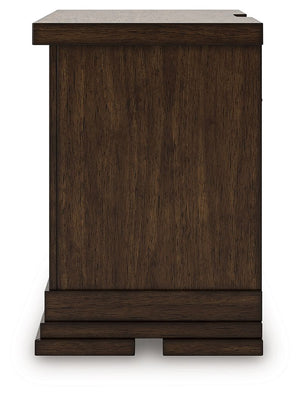 Taffenbrook - Three Drawer Night Stand - Medium Brown - R&R Furniture Gallery (Fountain Valley, CA)