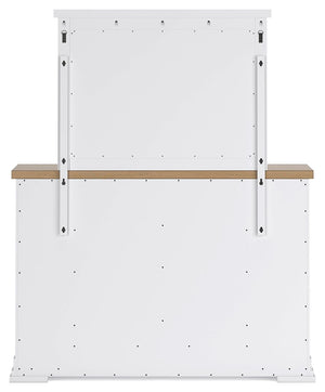 Ashbryn - Dresser And Mirror - White / Natural - R&R Furniture Gallery (Fountain Valley, CA)