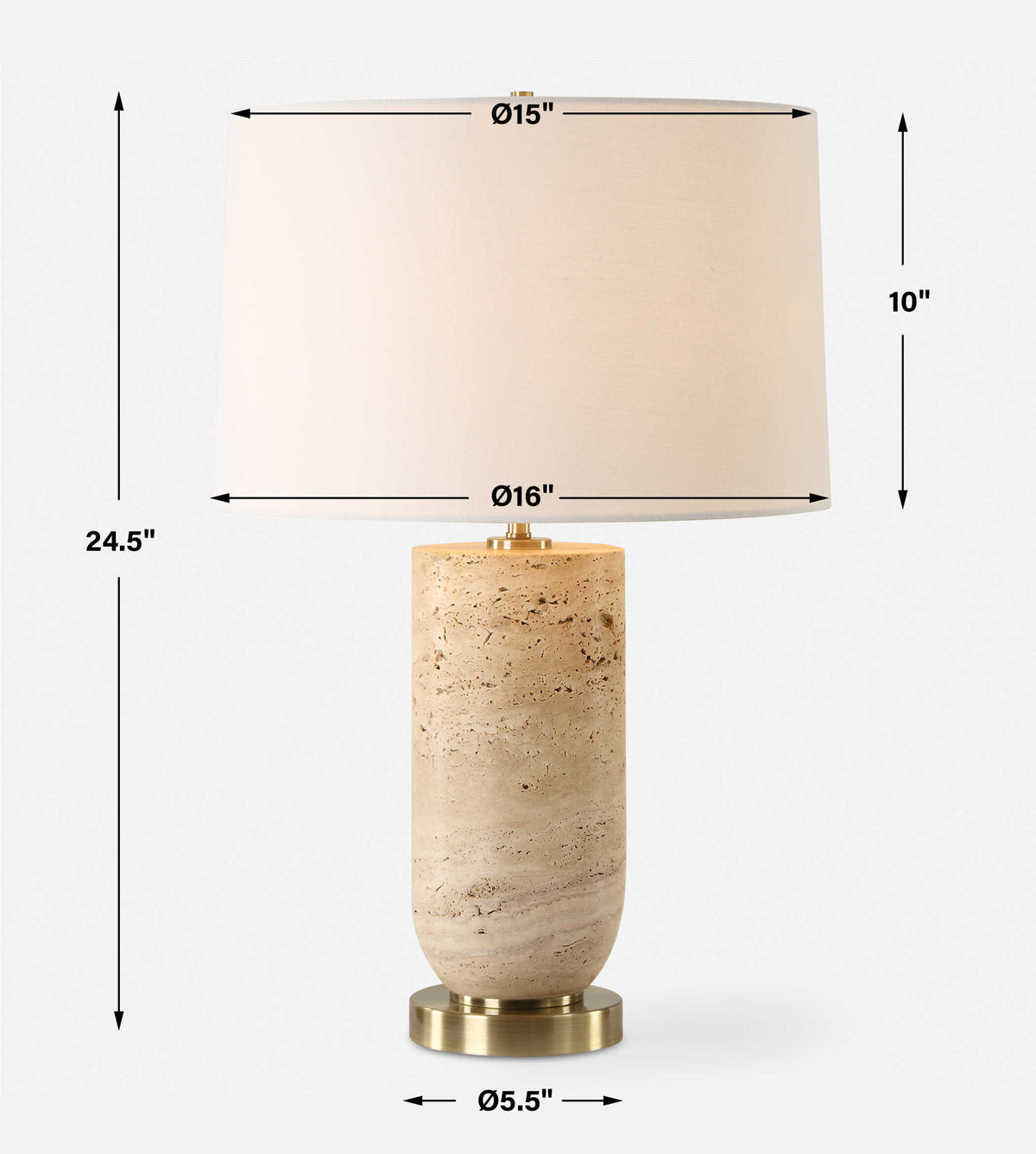 Aubrey - Travertine Table Lamp