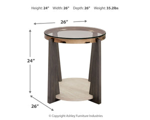 Frazwa - Round End Table - Multi - R&R Furniture Gallery (Fountain Valley, CA)