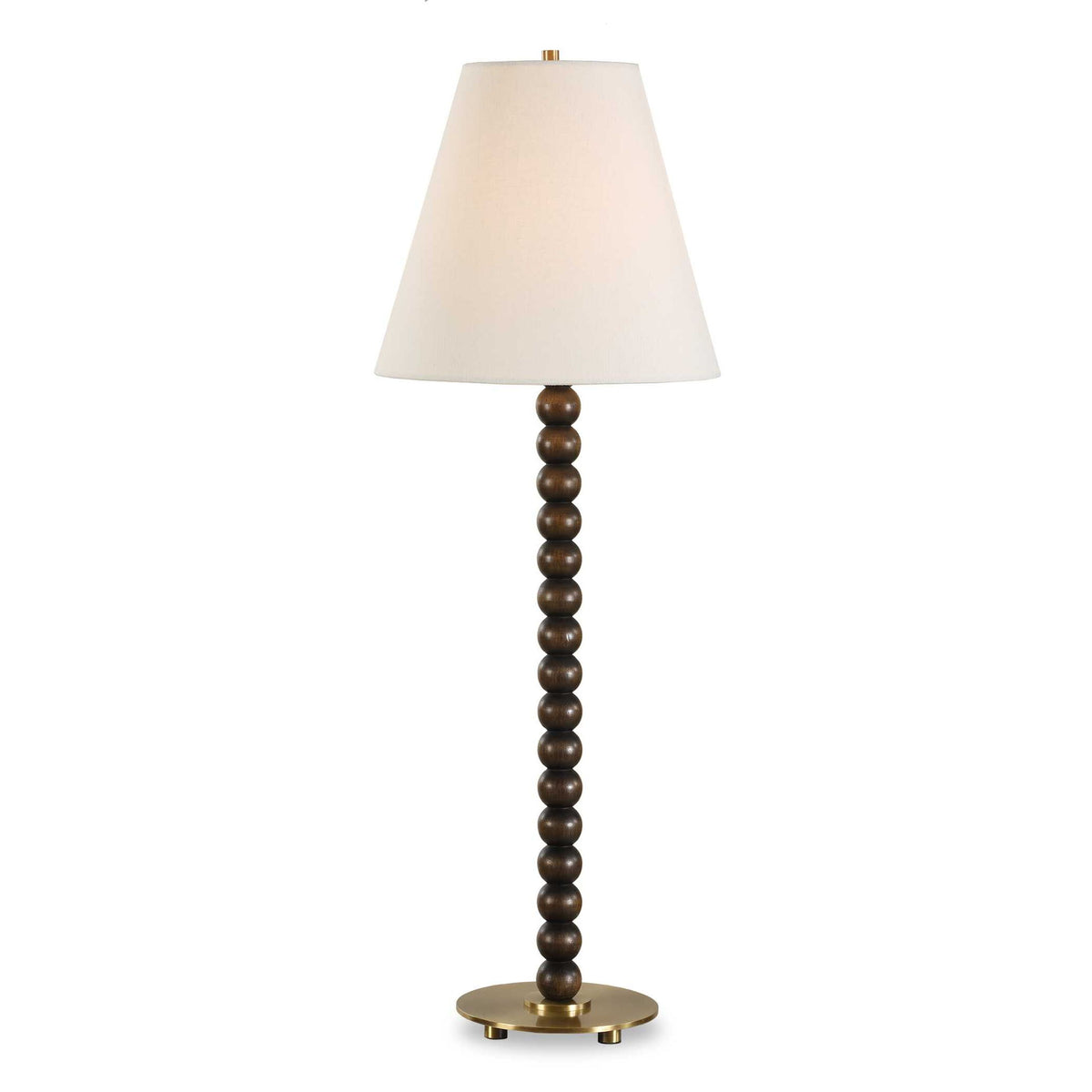Gallus - Wood Spheres Table Lamp - Brown / Woodtone