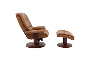 Knight - Manual Reclining Swivel Chair and Ottoman