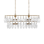 Tressia - Glass Round Chandelier - Brass - R&R Furniture Gallery (Fountain Valley, CA)