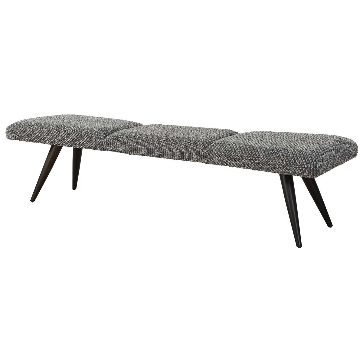 Bowtie - Charcoal Fabric Bench