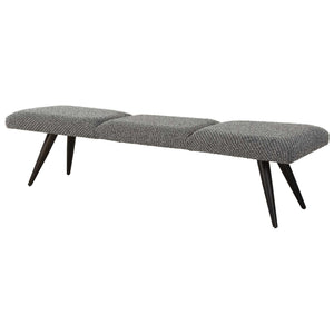 Bowtie - Charcoal Fabric Bench