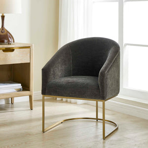 Hanni - Dining Chair - Charcoal / Gold