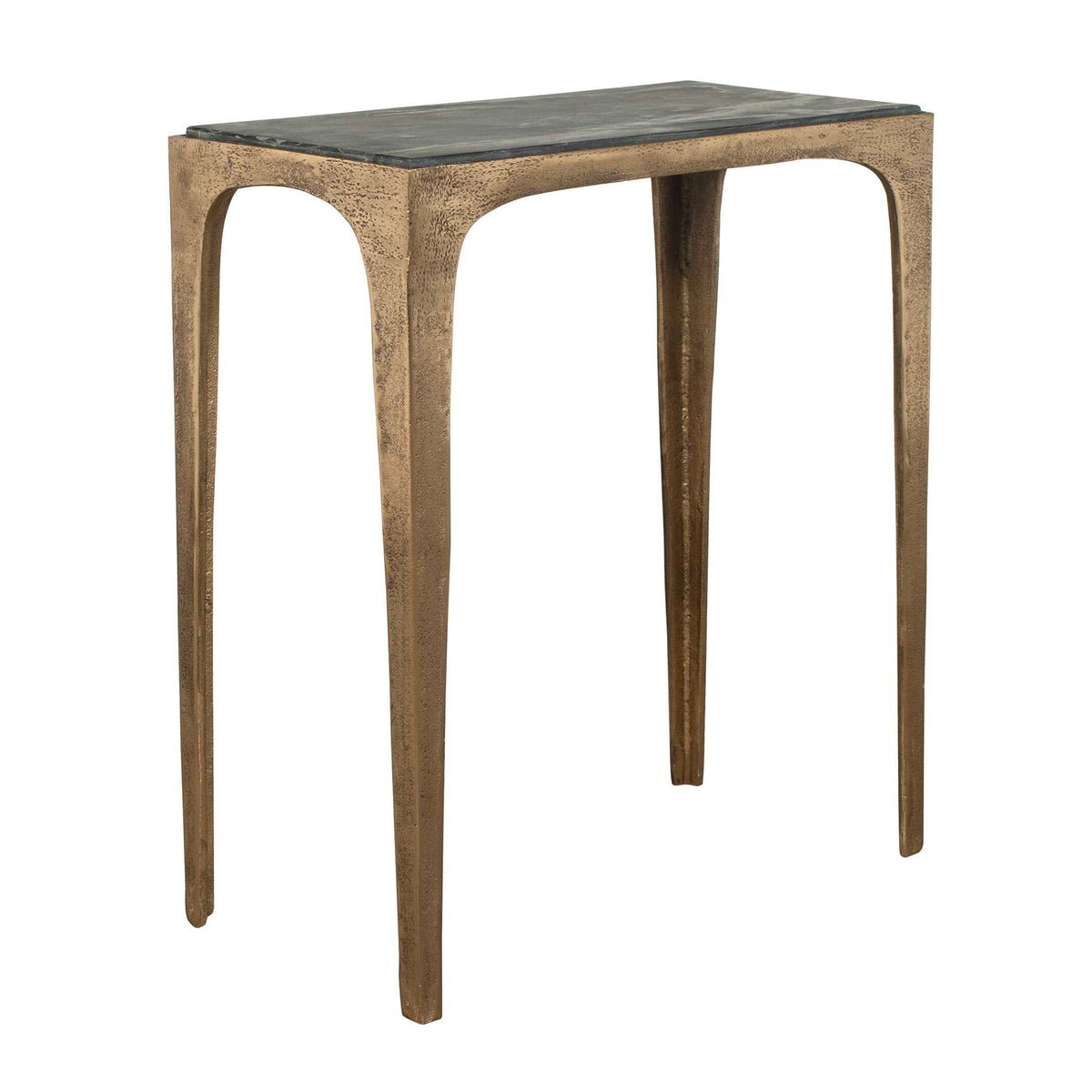 Accent Table - Warm Antique Brass / Black
