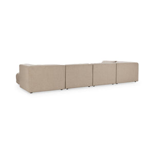 Classic Home Adalynne stationary sectional sofa with plush cushions and modern design, shown in a spacious living room setting.