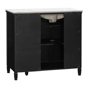 Bathroom Vanity With Sink Top, 3 Soft Closing Drawers