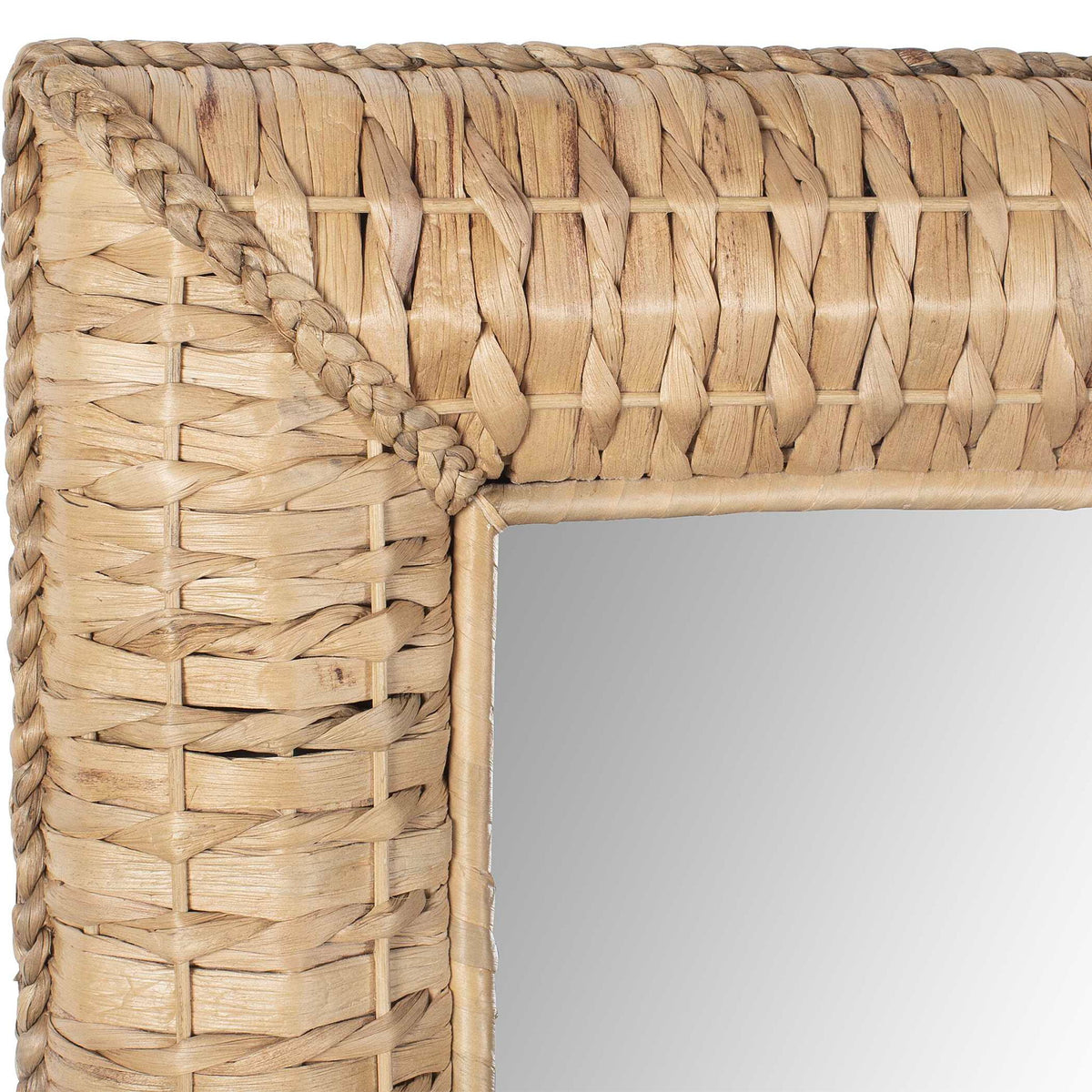 Twisted Seagrass - Large Mirror - Woodtone