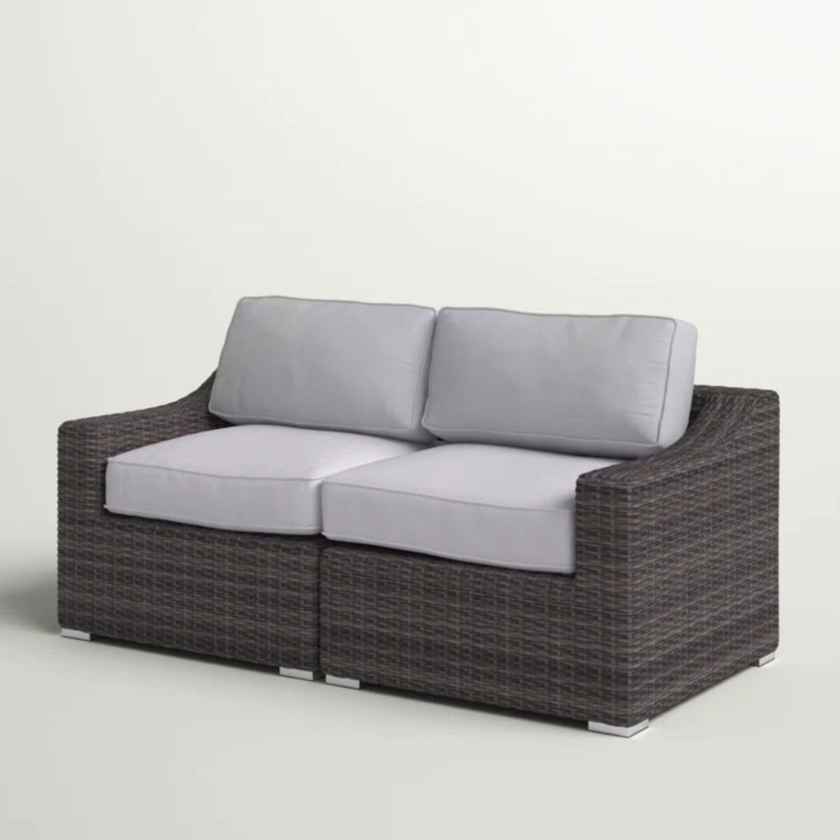 Chic Wide Outdoor Loveseat With Cushions