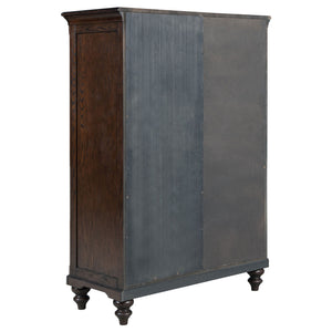 Berwick - 6 Drawer Chest With Door - Dark Oak
