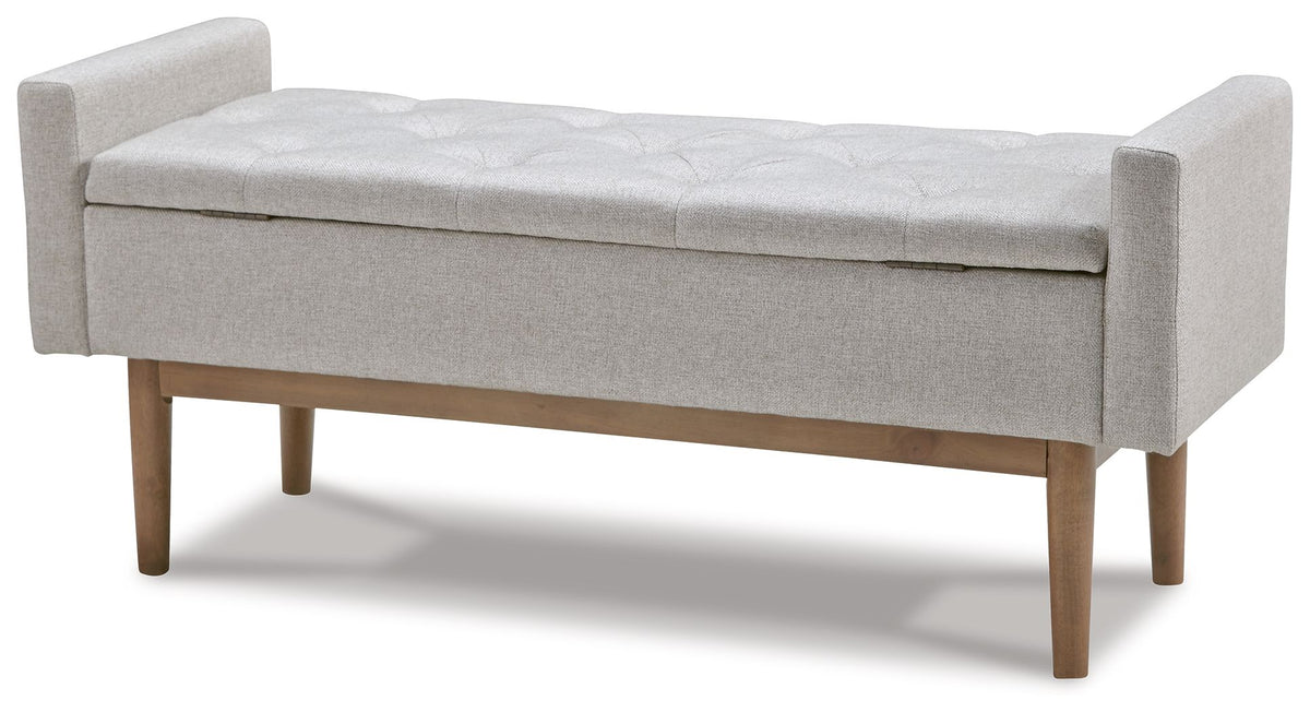 Briarson - Storage Bench - Beige / Brown - R&R Furniture Gallery (Fountain Valley, CA)