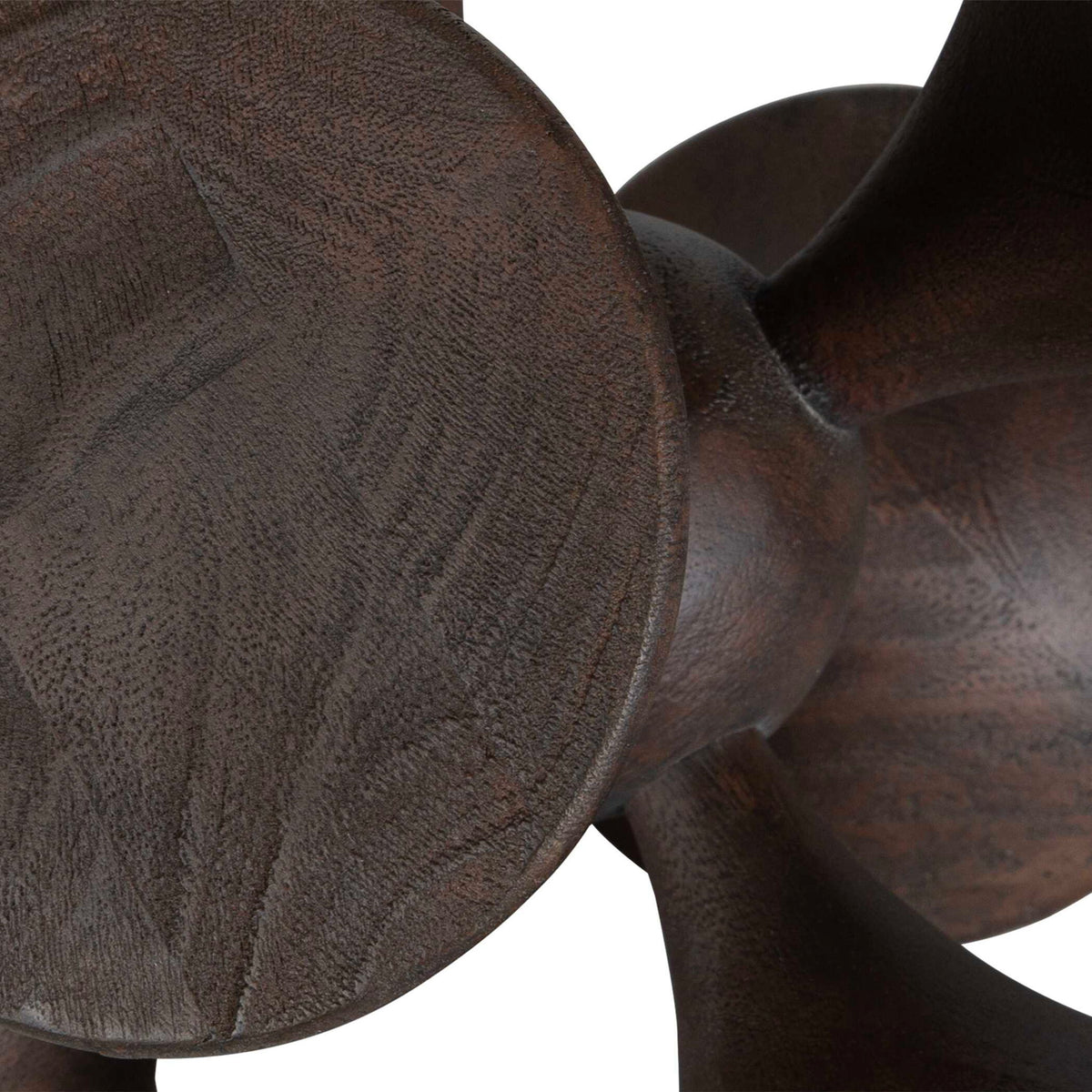 Balanced Harmony - Wooden Sculptures (Set of 2) - Dark Brown