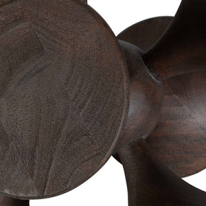 Balanced Harmony - Wooden Sculptures (Set of 2) - Dark Brown