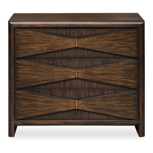 Bowtie - 3 Drawer Mid-Century Chest - Dark Brown