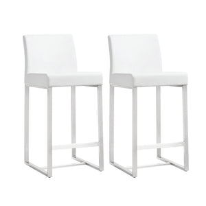 Denmark - Stainless Steel Counter Stool (Set of 2) - R&R Furniture Gallery (Fountain Valley, CA)