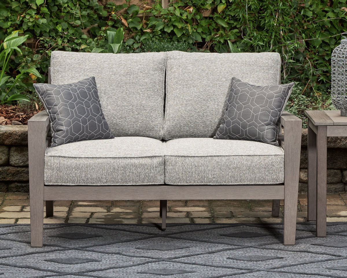 Hillside Barn - Loveseat W/Cushion - Gray / Brown - R&R Furniture Gallery (Fountain Valley, CA)