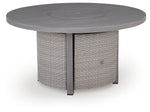 Half Moon Beach - Round Fire Pit Table - Gray