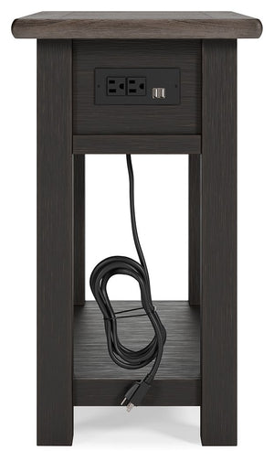 Tyler Creek - Chair Side End Table - Black / Gray - R&R Furniture Gallery (Fountain Valley, CA)